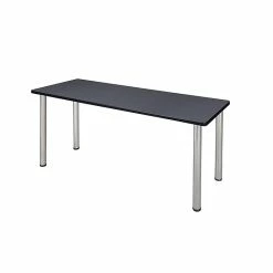 Regency Kee 72" X 24" Training Table- Grey/ Chrome