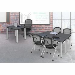 Regency Kee 72" X 24" Training Table- Grey/ Chrome -Outlet OFFICE TABLES Store unnamed file 585