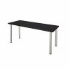 Regency Kee 72" X 24" Training Table- Mocha Walnut/ Chrome