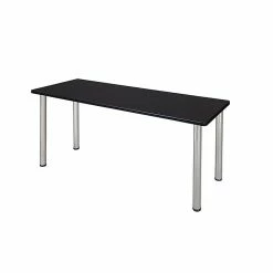 Regency Kee 72" X 24" Training Table- Mocha Walnut/ Chrome