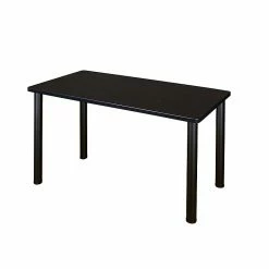 Regency Kee 42" X 24" Training Table- Mocha Walnut/ Black