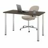 Bestar® 24"x48" Table With Round Metal Legs; Antigua