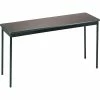 Barricks® Utility Tables, 30Hx60Wx18"D, Black/Walnut