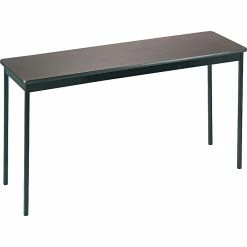 Barricks® Utility Tables, 30Hx60Wx18"D, Black/Walnut