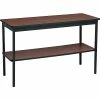 Barricks 48"W Utility Table, Walnut (UTS)
