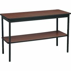 Barricks 48"W Utility Table, Walnut (UTS)