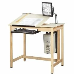 Diversified Woodcrafts SHAIN Drawing Table 39.75"H X 42"W X 30"D Solid Maple