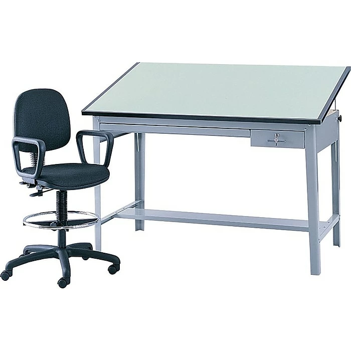 Safco Precision 72"W 4-Post Drafting Tabletop, Green (3953) 2 Safco Precision 72"W 4-Post Drafting Tabletop, Green (3953) - Image 2