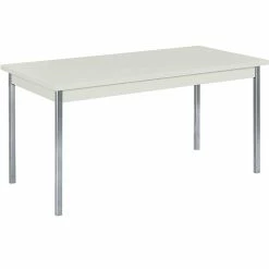 HON Utility Table, 60"W X 30"D, Loft Laminate, Loft Finish, Chrome Leg Finish