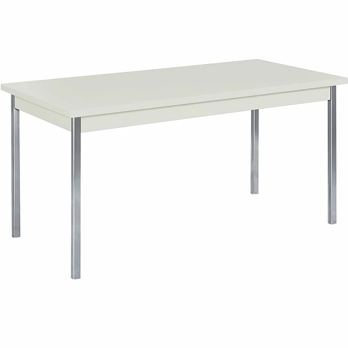 HON Utility Table, 60"W X 30"D, Loft Laminate, Loft Finish, Chrome Leg Finish 1 HON Utility Table, 60"W X 30"D, Loft Laminate, Loft Finish, Chrome Leg Finish