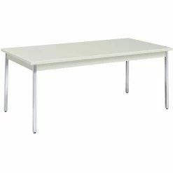 HON Utility Table, 72"W X 36"D, Loft Laminate, Loft Finish, Chrome Leg Finish (HONUTM3672LOLOC)