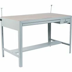 Safco® Precision 4-Post Drafting Table Base, Gray, 35 1/2"H X 56 1/2"W X 30 1/2"D