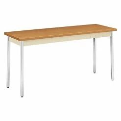 HON® Utility Table, Harvest Oak/Putty, 20x60"