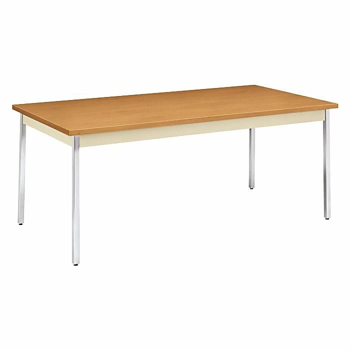 HON® Utility Table, Harvest Oak/Putty, 36x72"D 1 HON® Utility Table, Harvest Oak/Putty, 36x72"D
