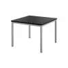 HON 24"x24" Metal Leg Corner Table, Black Laminate, Silver Frame (BSXHML8851P)