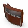 Linea Italia Reception Desk With Polycarbonate, Cherry (ZUC310)