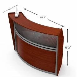 Linea Italia Reception Desk With Polycarbonate, Cherry (ZUC310) -Outlet OFFICE TABLES Store unnamed file 803