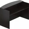 Global Offices To Go® 71" Wide Reception Desk Shell, American Espresso, 42"H X 71"W X 30"D