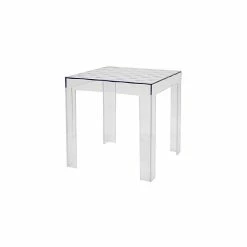 Baxton Studio Parq Acrylic Modern End Table, 15 5/8" X 15 5/8" X 15 5/8", Clear