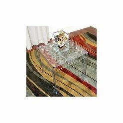 Baxton Studio Parq Acrylic Modern End Table, 15 5/8" X 15 5/8" X 15 5/8", Clear -Outlet OFFICE TABLES Store unnamed file 808