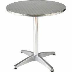 Eurostyle Euro Style™ Allan Bistro 27 1/2" Round Stainless Steel/Aluminum Table