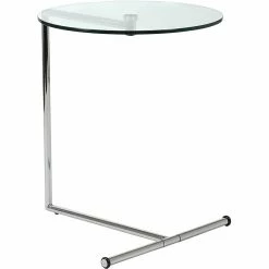 Eurostyle Euro Style™ Edie 24" Round Glass Side Table, Clear, 4/Pack -Outlet OFFICE TABLES Store unnamed file 815