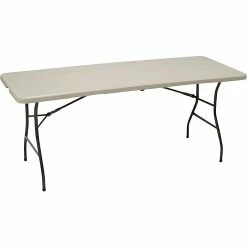 Staples Folding Table, Regular Duty, 72"L X 30"W, Platinum (79223/54272)