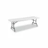 Staples Folding Table, 96"L X 29"W, Granite (79133)