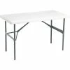 ICEBERG IndestrucTable TOO 1200 Series Folding Table, 48" X 24", Platinum (65203)