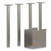 HON® Coze Table Legs, 5.75 X 28, Silver, 4/Pack