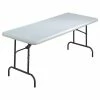 ICEBERG IndestrucTable TOO 600S Folding Table, 72" X 30", Platinum (65323)