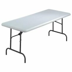 ICEBERG IndestrucTable TOO 600S Folding Table, 72" X 30", Platinum (65323)