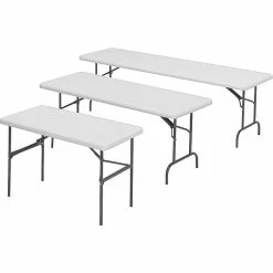 ICEBERG IndestrucTable TOO 600S Folding Table, 96" X 30", Platinum (65333) -Outlet OFFICE TABLES Store unnamed file 855