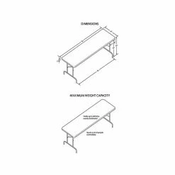 ICEBERG IndestrucTable TOO 600S Folding Table, 96" X 30", Platinum (65333) -Outlet OFFICE TABLES Store unnamed file 856