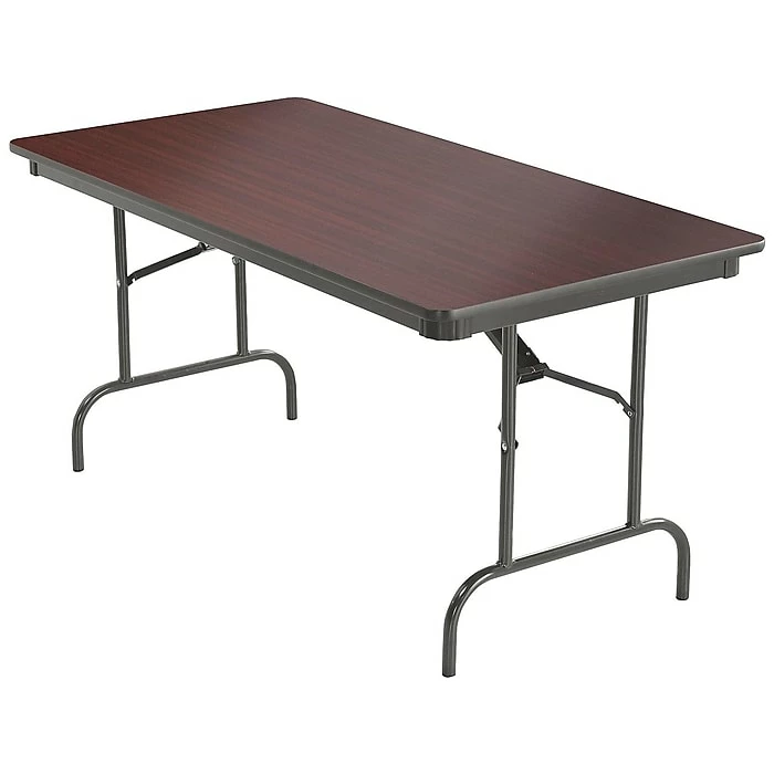 ICEBERG Premium Folding Table, 60" X 30", Mahogany (55214) 1 ICEBERG Premium Folding Table, 60" X 30", Mahogany (55214)