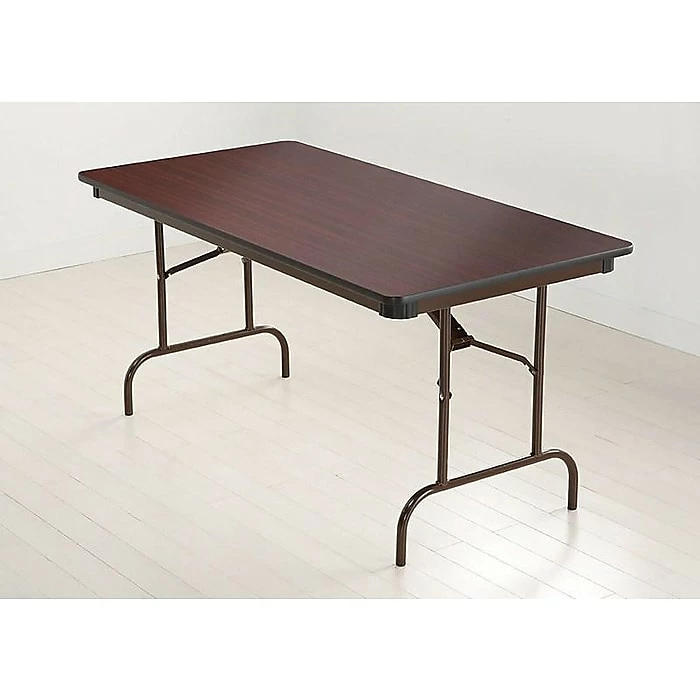 ICEBERG Premium Folding Table, 60" X 30", Mahogany (55214) 4 ICEBERG Premium Folding Table, 60" X 30", Mahogany (55214) - Image 4