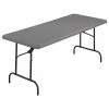 ICEBERG IndestrucTable TOO 1200 Series Folding Table, 72" X 30", Charcoal (65227)
