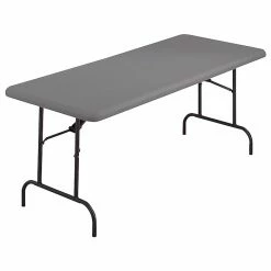 ICEBERG IndestrucTable TOO 1200 Series Folding Table, 72" X 30", Charcoal (65227)