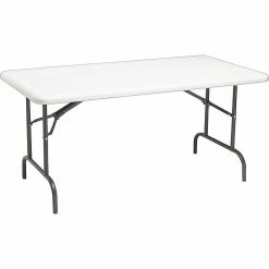 Iceberg IndestrucTable TOO™ 1200 Series Rectangular Folding Table, Platinum, 29"H X 60"W X 30"D