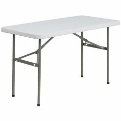 Flash Furniture Folding Table, 48" X 24", White (DAD-YCZ-122-2-GG)