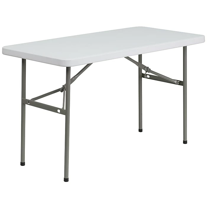 Flash Furniture Folding Table, 48" X 24", White (DAD-YCZ-122-2-GG) 1 Flash Furniture Folding Table, 48" X 24", White (DAD-YCZ-122-2-GG)