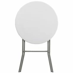 Flash Furniture 31.25" Rnd Granite Wht Plastic Bar Height Fold Table, Gray Powder Coated Cross Legs -Outlet OFFICE TABLES Store unnamed file 902