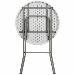 Flash Furniture 31.25" Rnd Granite Wht Plastic Bar Height Fold Table, Gray Powder Coated Cross Legs -Outlet OFFICE TABLES Store unnamed file 903