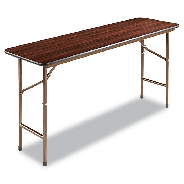 Alera Wood Folding Table, Rectangular, 59.88w X 17.75d X 29.13h, Mahogany (ALEFT726018MY) 3 Alera Wood Folding Table, Rectangular, 59.88w X 17.75d X 29.13h, Mahogany (ALEFT726018MY) - Image 3