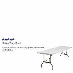 Flash Furniture Folding Table, 96" X 30", White (DAD-YCZ-244-GW-GG) -Outlet OFFICE TABLES Store unnamed file 911