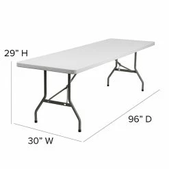 Flash Furniture Folding Table, 96" X 30", White (DAD-YCZ-244-GW-GG) -Outlet OFFICE TABLES Store unnamed file 912