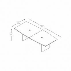 Bush Business Furniture 96W X 42D Boat Shaped Conference Table With Wood Base, Hansen Cherry (99TB9642HCK) -Outlet OFFICE TABLES Store unnamed file 92