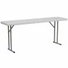 Flash Furniture Folding Table, 72" X 18", White (DAD-YCZ-180-GW-GG)