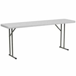 Flash Furniture Folding Table, 72" X 18", White (DAD-YCZ-180-GW-GG)