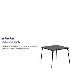 Flash Furniture 33 1/2" Folding Card Multi-Purpose Table, Black (1169110FLA) -Outlet OFFICE TABLES Store unnamed file 941